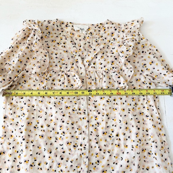 Ba&sh Women's Blake Blouse Top Button-Down Placket Size L - Picture 10 of 12